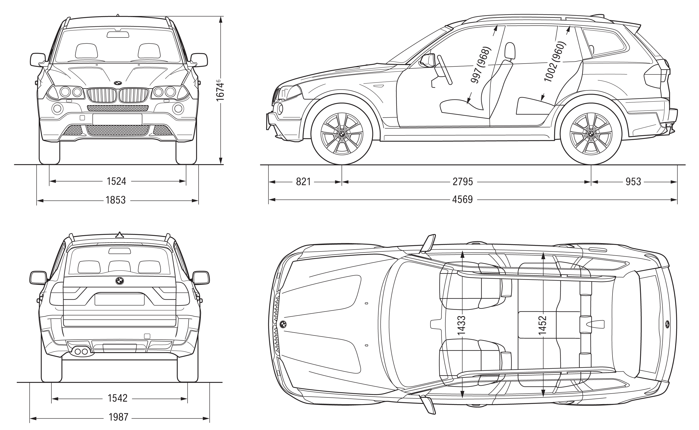Bmw x3 e83 2007 blueprint