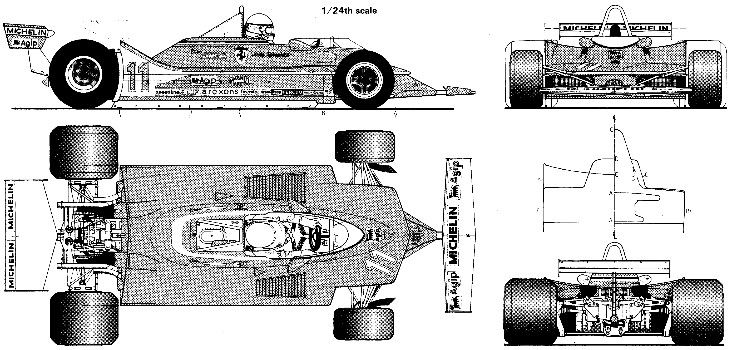 Ferrari 312T4 Blueprint.