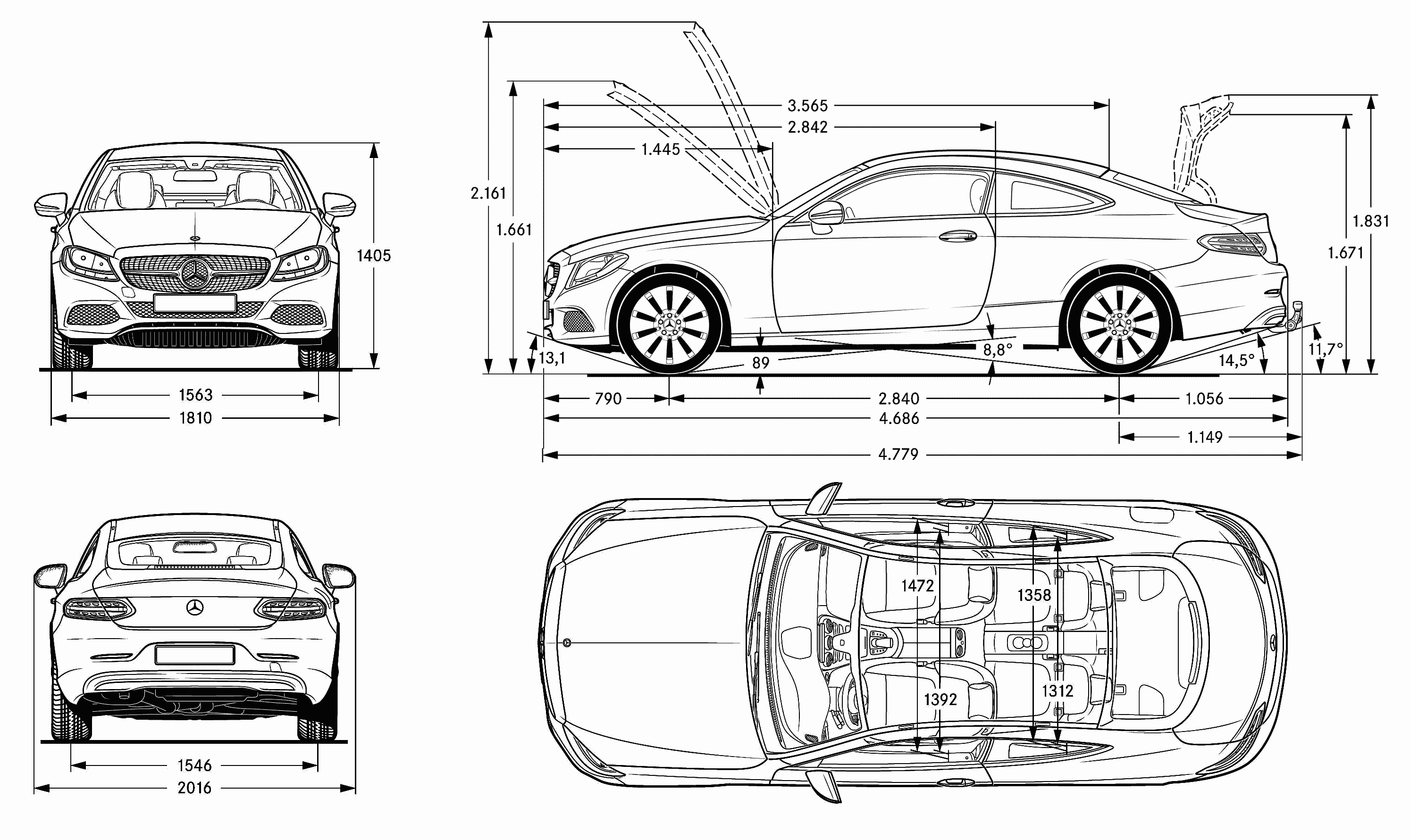 Do you want to own an f1 car? Mercedes-Benz C-Class 2016 Blueprint - Download free blueprint for 3D