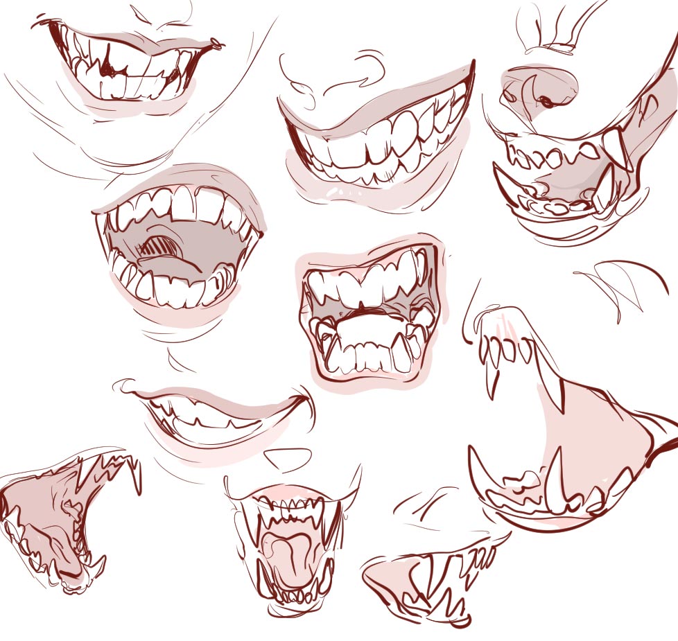 Instead of rendering each individual tooth, i usually find it more appealing to draw all the teeth as a single form, especially on a female face. Teeth Drawing Reference And Sketches For Artists