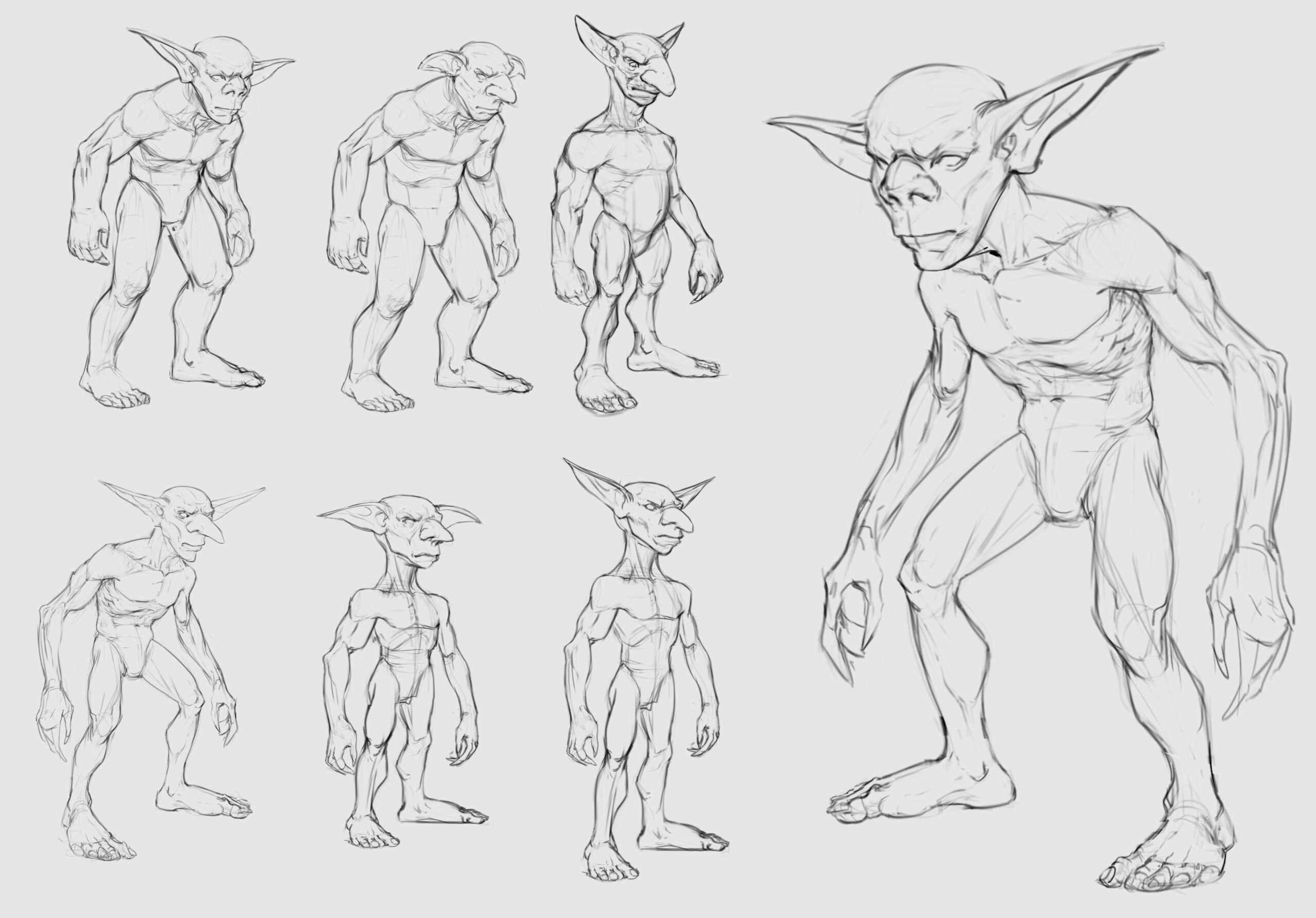 Goblin drawing reference and sketches for artists
