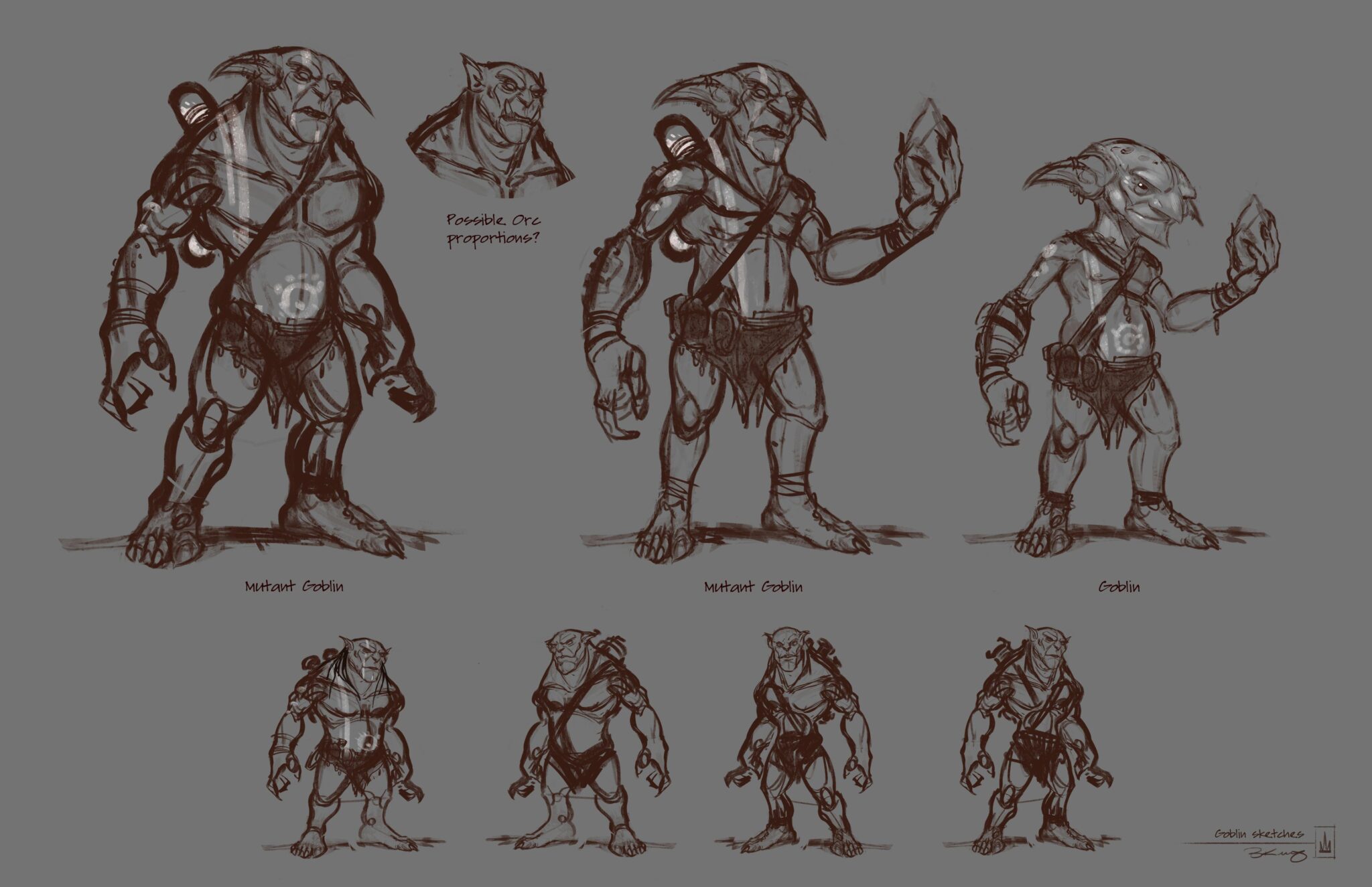 Goblin drawing reference and sketches for artists
