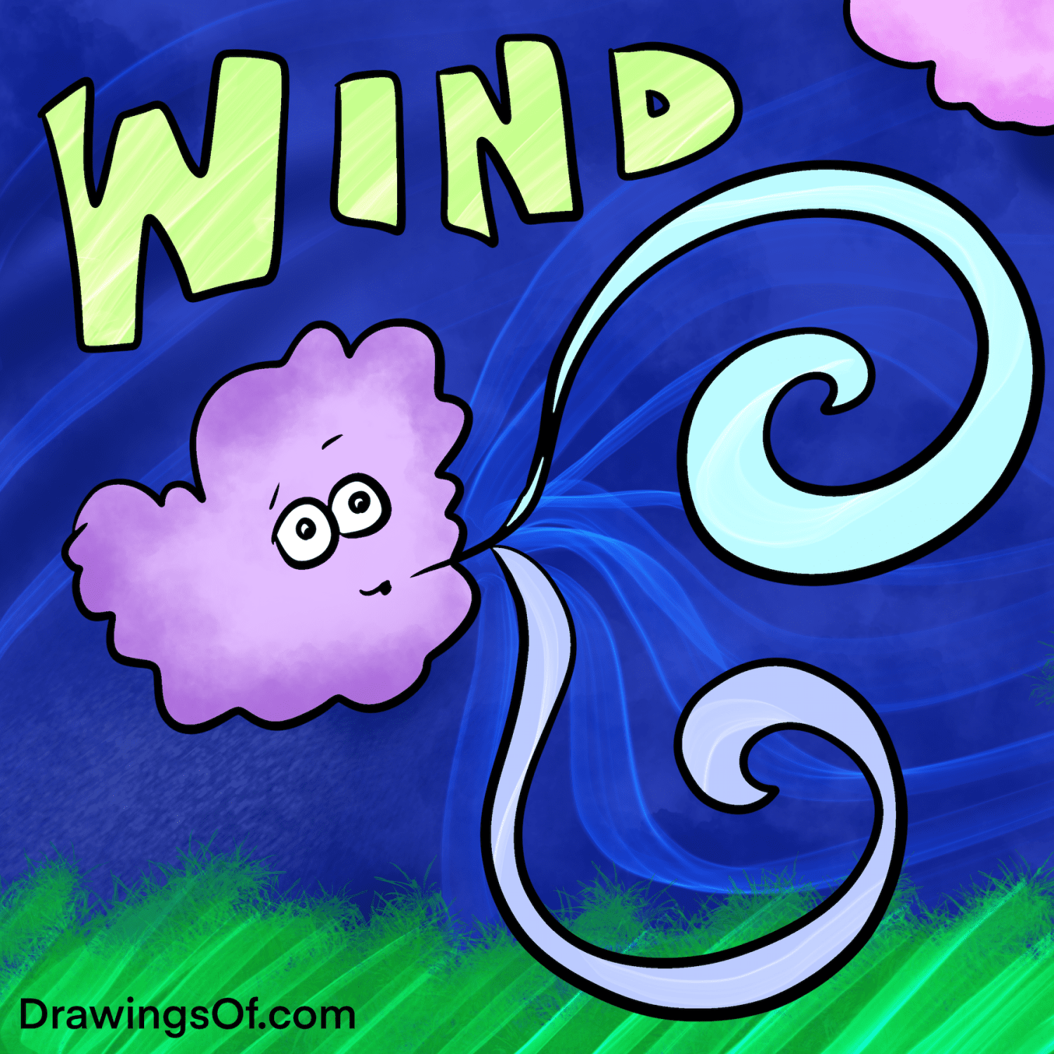 Drawing the wind: 3 fun, easy, and cute ways