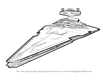 how to draw an imperial star destroyer