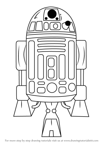 star wars how to draw r2d2