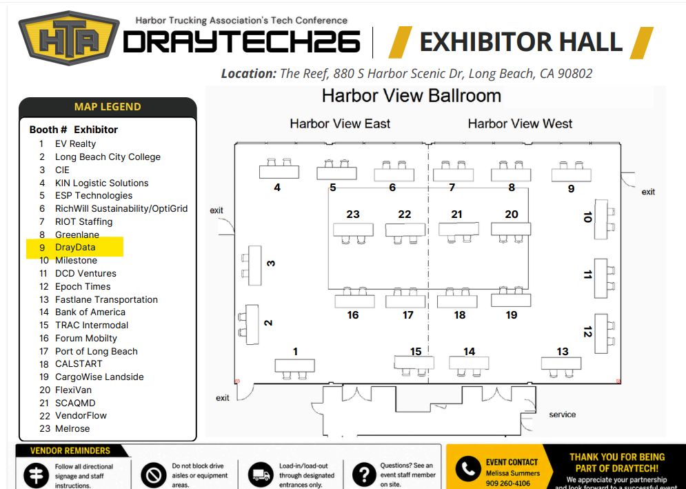 DrayData at DrayTech26 convention map