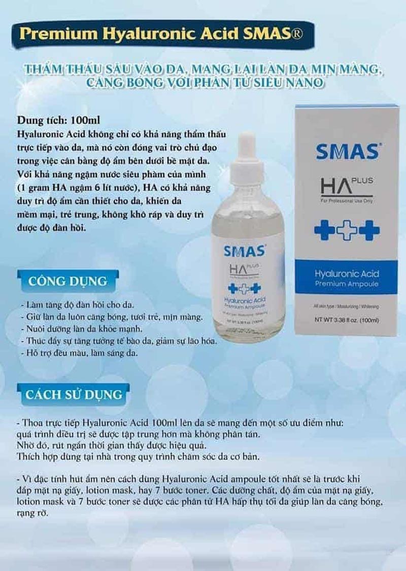 Smas HA plus có tốt không