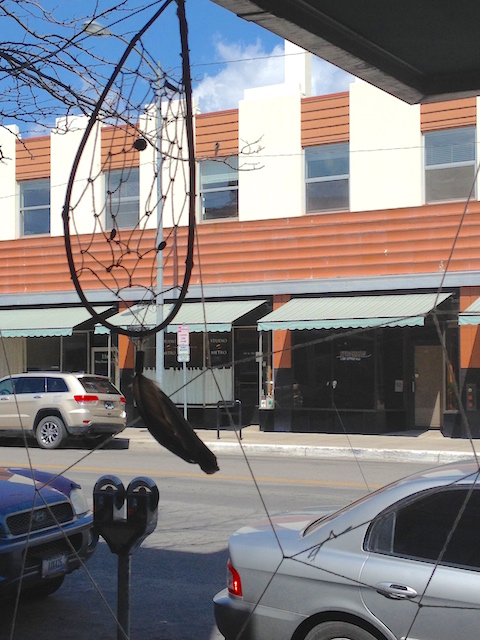 The dreamcatcher within a DreamCatcher and beyond to the lovely Florence Building