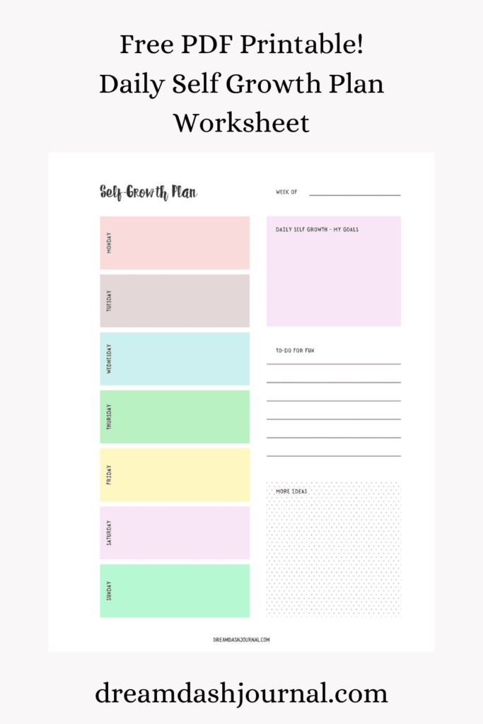 How to make a daily self-growth plan + free printables