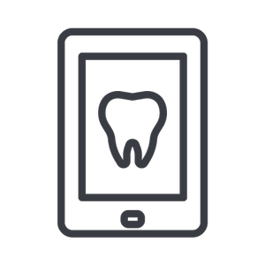 Digital x-ray icon illustrating advanced dental imaging technology.