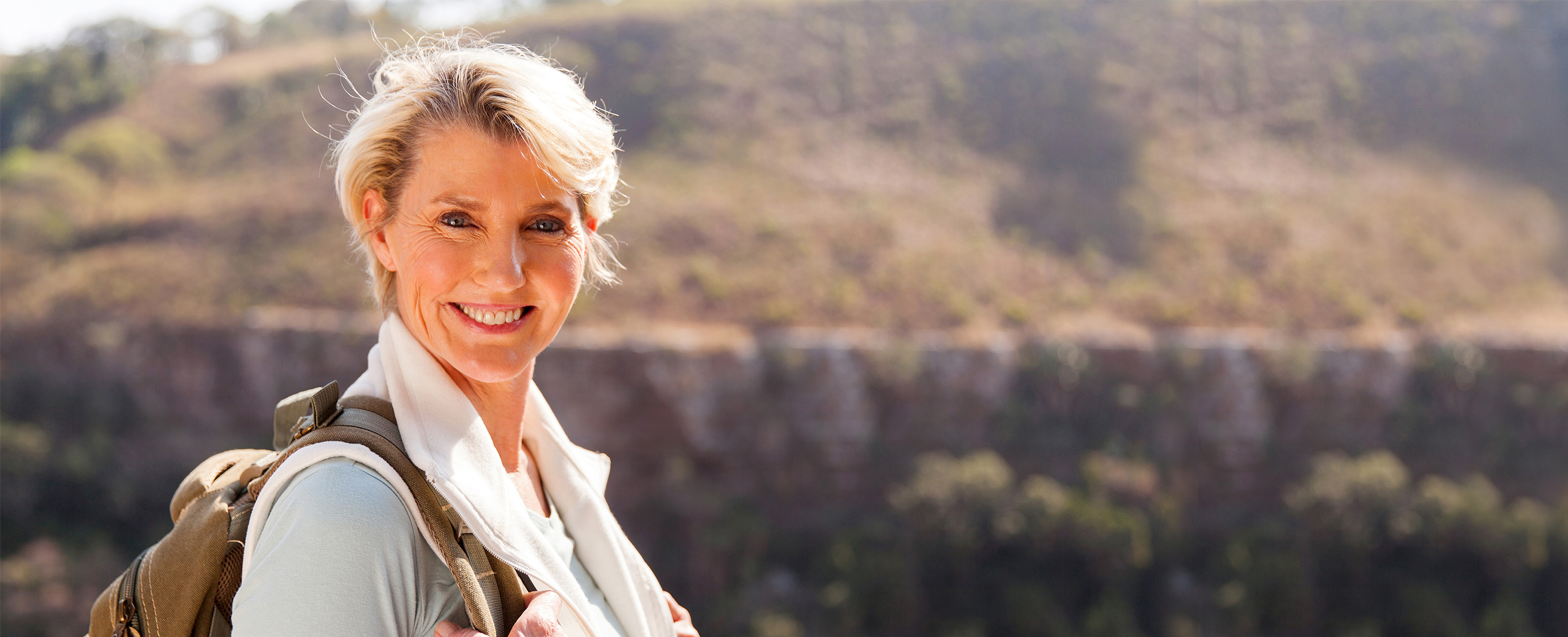 woman hiking.
