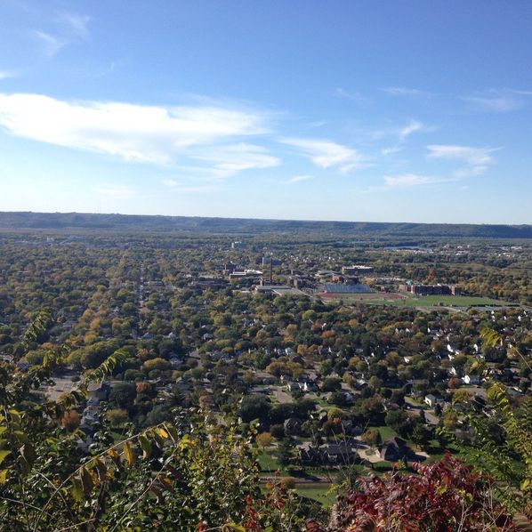View of the city of La Crosse from Grandad Bluff