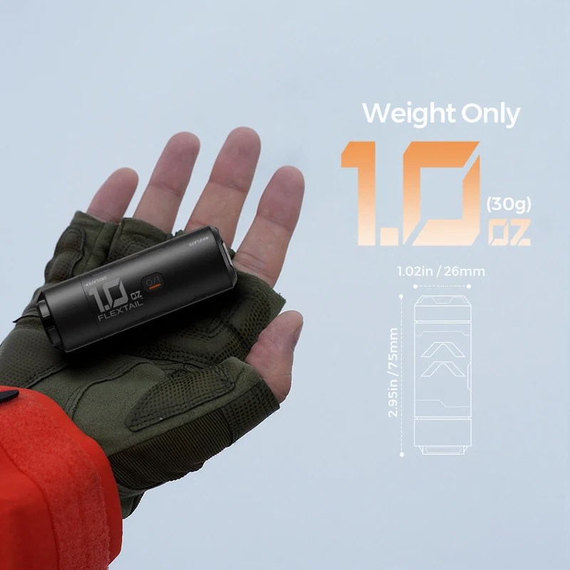 FLEXTAIL ZERO PUMP - 30g Camping Air Pump,  Portable Electric Inflator for Sleeping Pads, 1 Rechargeable Battery Included