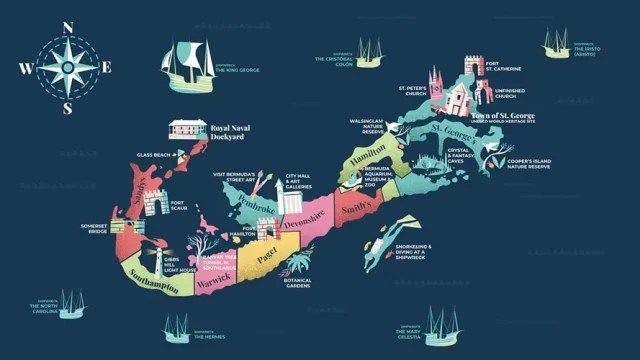 Island Hopping In Bermuda Parish By Parish In The Atlantic Bermuda Map Copy