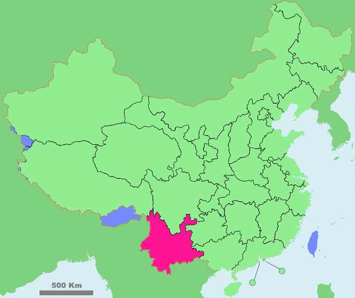 The southern province of Yunnan in China