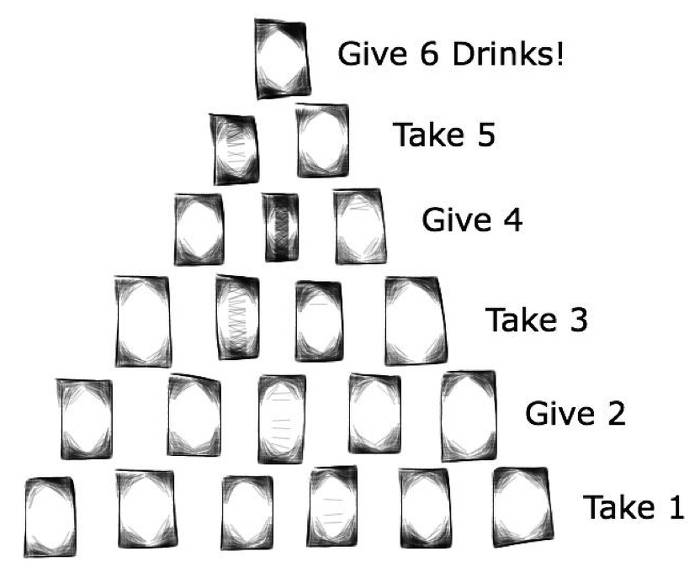Hilo requires a simple setup to play . How To Play The Pyramid Drinking Game Drinking Games Bible