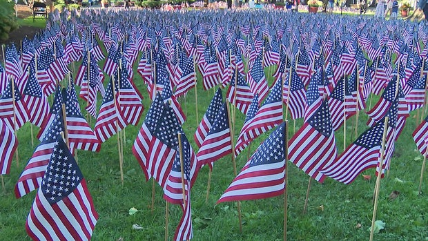 Boston Public Garden flags honor 2,977 lives lost in 9/11 attacks 25 years ago