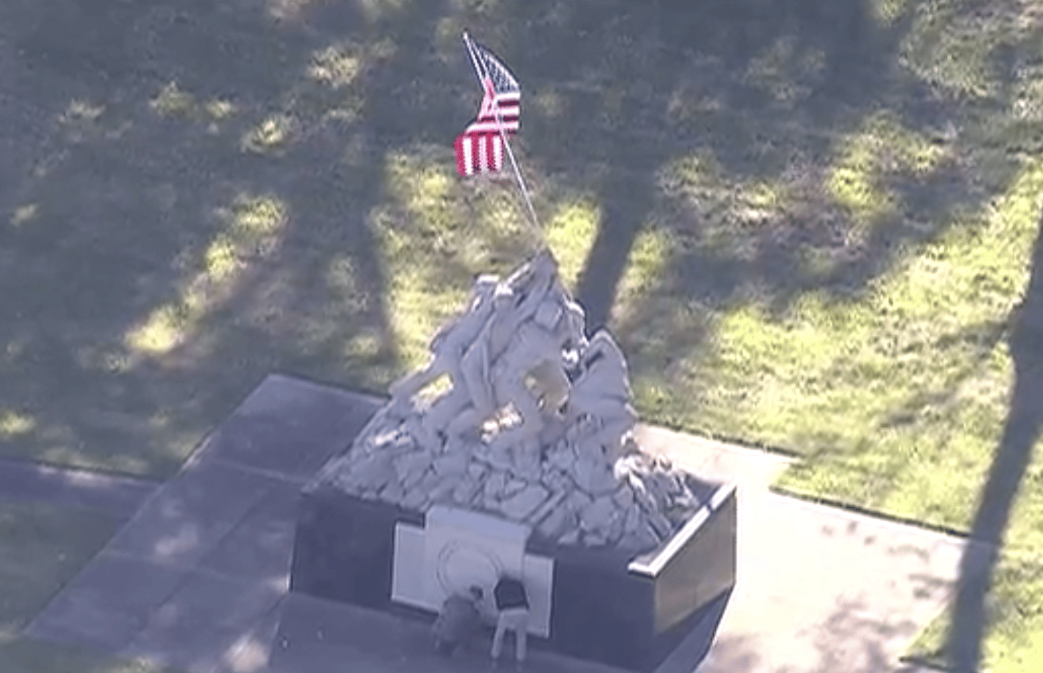 Police say damage to monument in Quantico totals hundreds of thousands of dollars