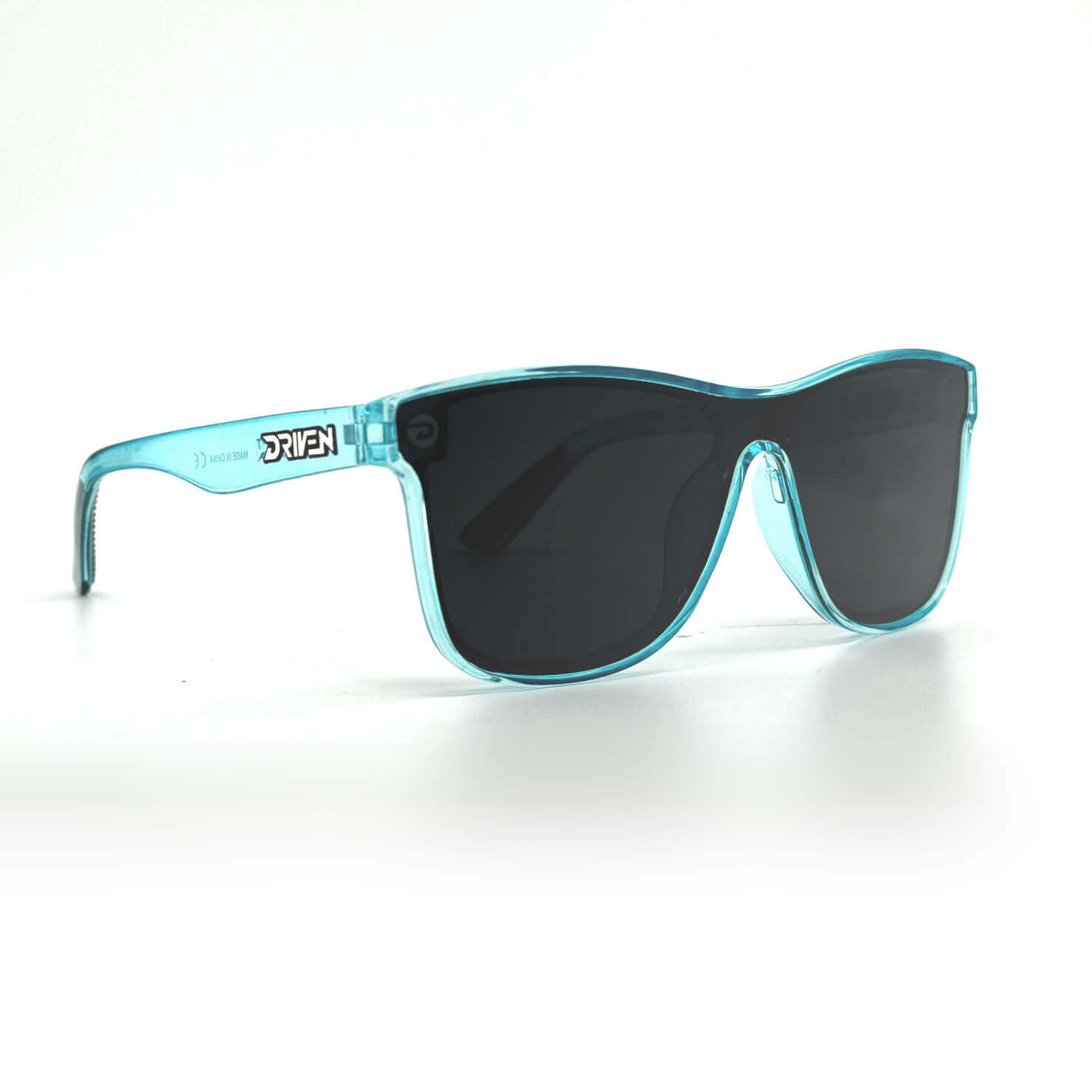 Slide Job Teal Clear - Driven Sunglasses | Polarized Motorsports