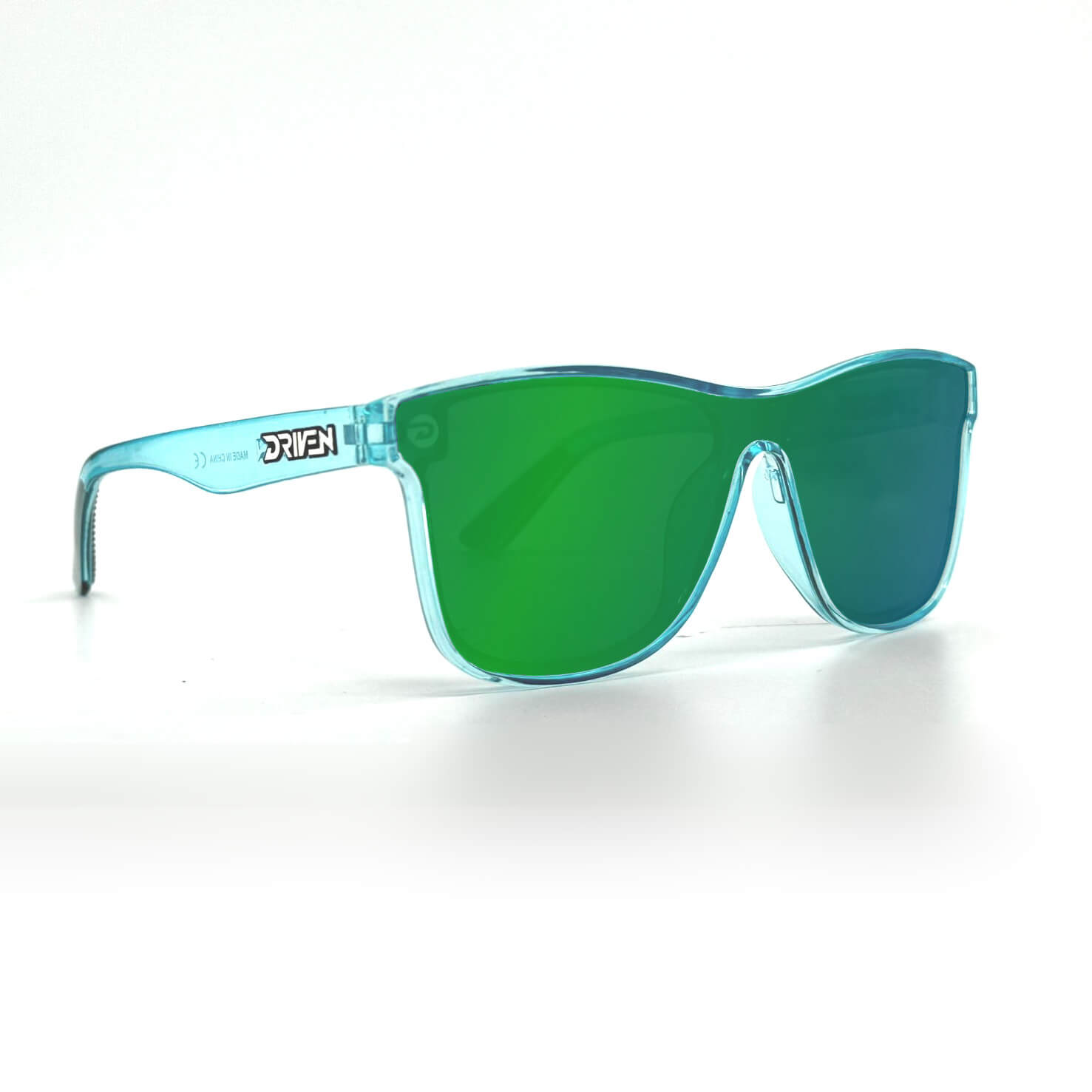 Slide Job Teal Clear - Driven Sunglasses | Polarized Motorsports