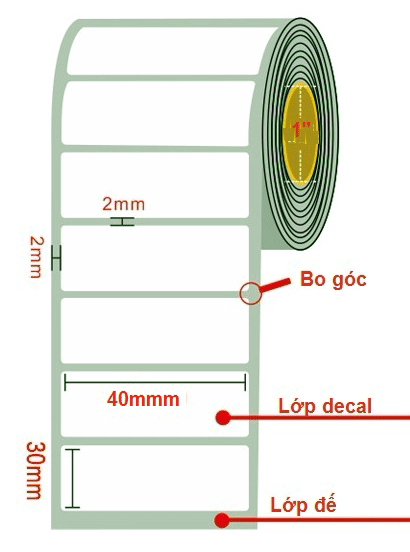 giấy in mã vạch 1 tem