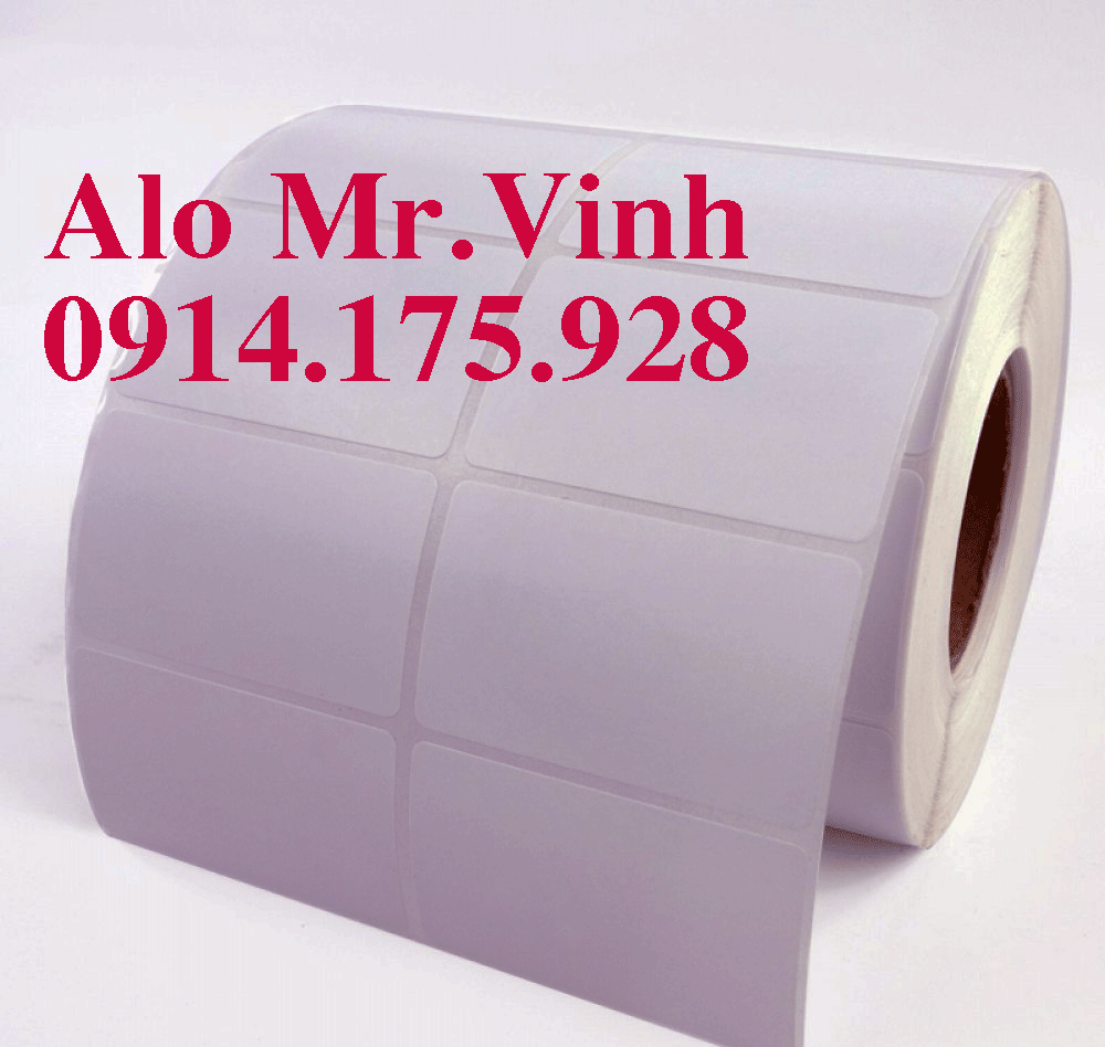 Giấy in mã vạch 2 tem