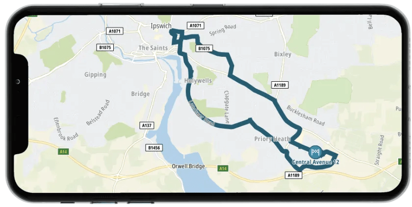 Ipswich Driving Test Routes Map