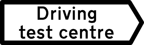 Driving Test Centre Sign