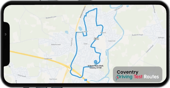 Coventry Driving Test Route Map