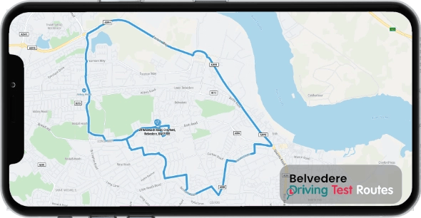 Belvedere Driving Test Route Map