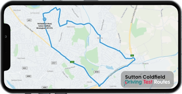Birmingham (Sutton Coldfield) Driving Test Route Map
