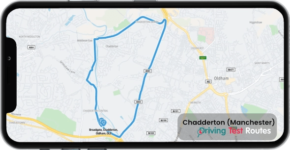 Chadderton (Manchester) Driving Test Route Map