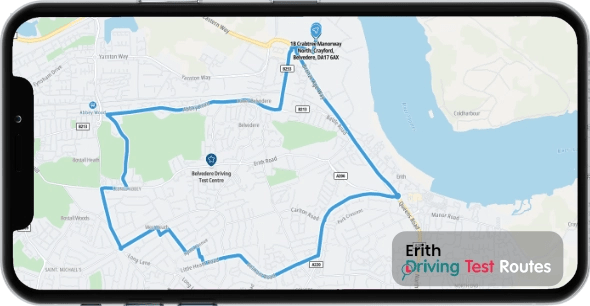 Erith Driving Test Route Map