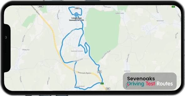 Sevenoaks Driving Test Route Map