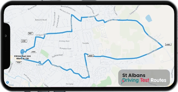 St Albans Driving Test Route Map