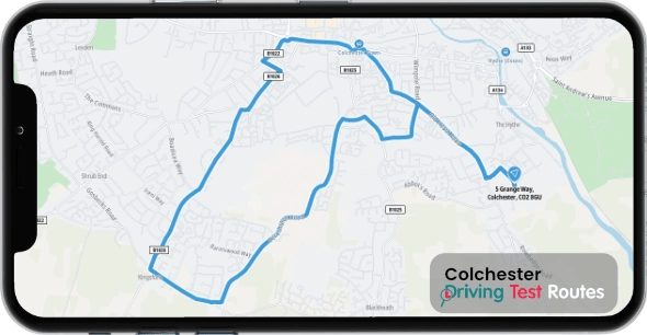 Colchester Driving Test Route Map