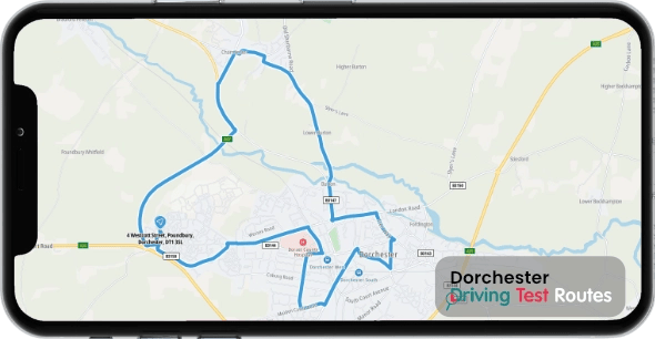 Dorchester Driving Test Route Map
