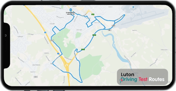 Luton Driving Test Route Map