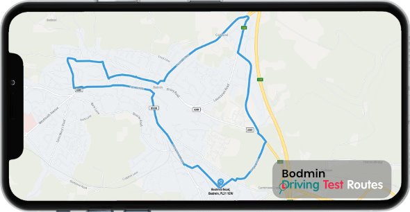 Bodmin Driving Test Route Map