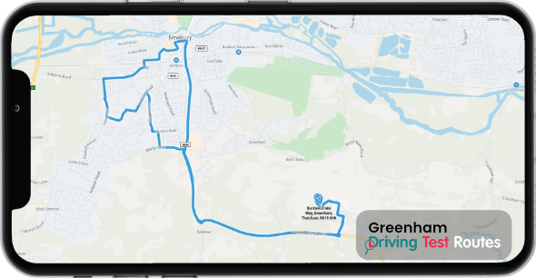 Greenham Driving Test Route Map