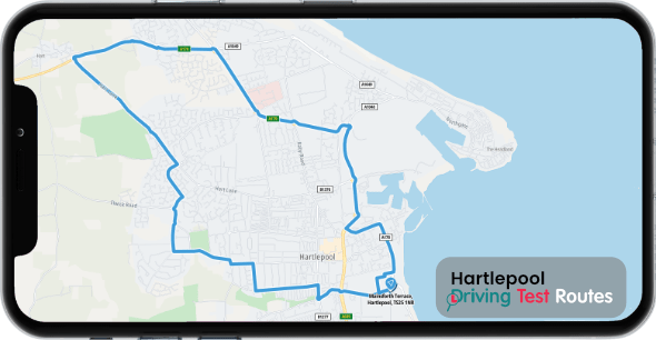 Hartlepool Driving Test Route Map