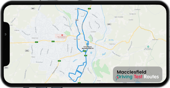 Macclesfield Driving Test Route Map
