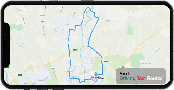 Clear and Concise Maps of Driving Test Routes for York Driving Test Centre