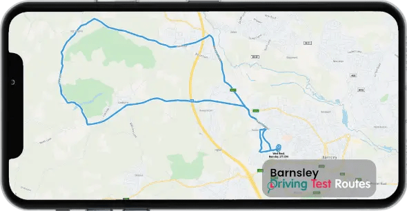 Barnsley Driving Test Route Map