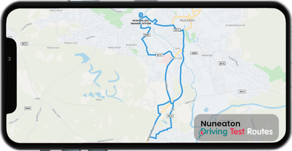 Nuneaton Driving Test Route Map