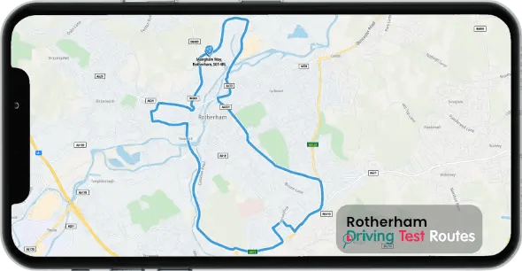 Rotherham Driving Test Route Map