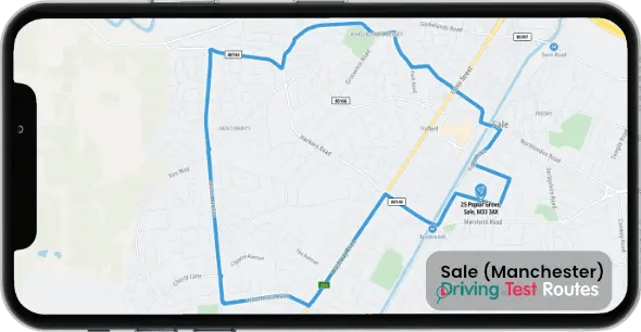 Sale (Manchester) Driving Test Route Map
