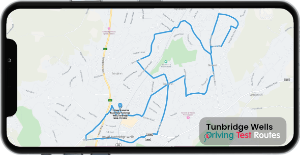 Tunbridge Wells Driving Test Route Map