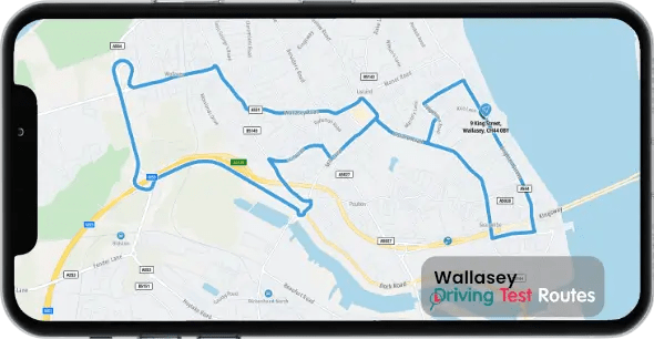 Wallasey Driving Test Route Map