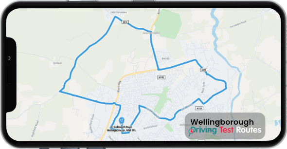 Wellingborough Driving Test Route Map